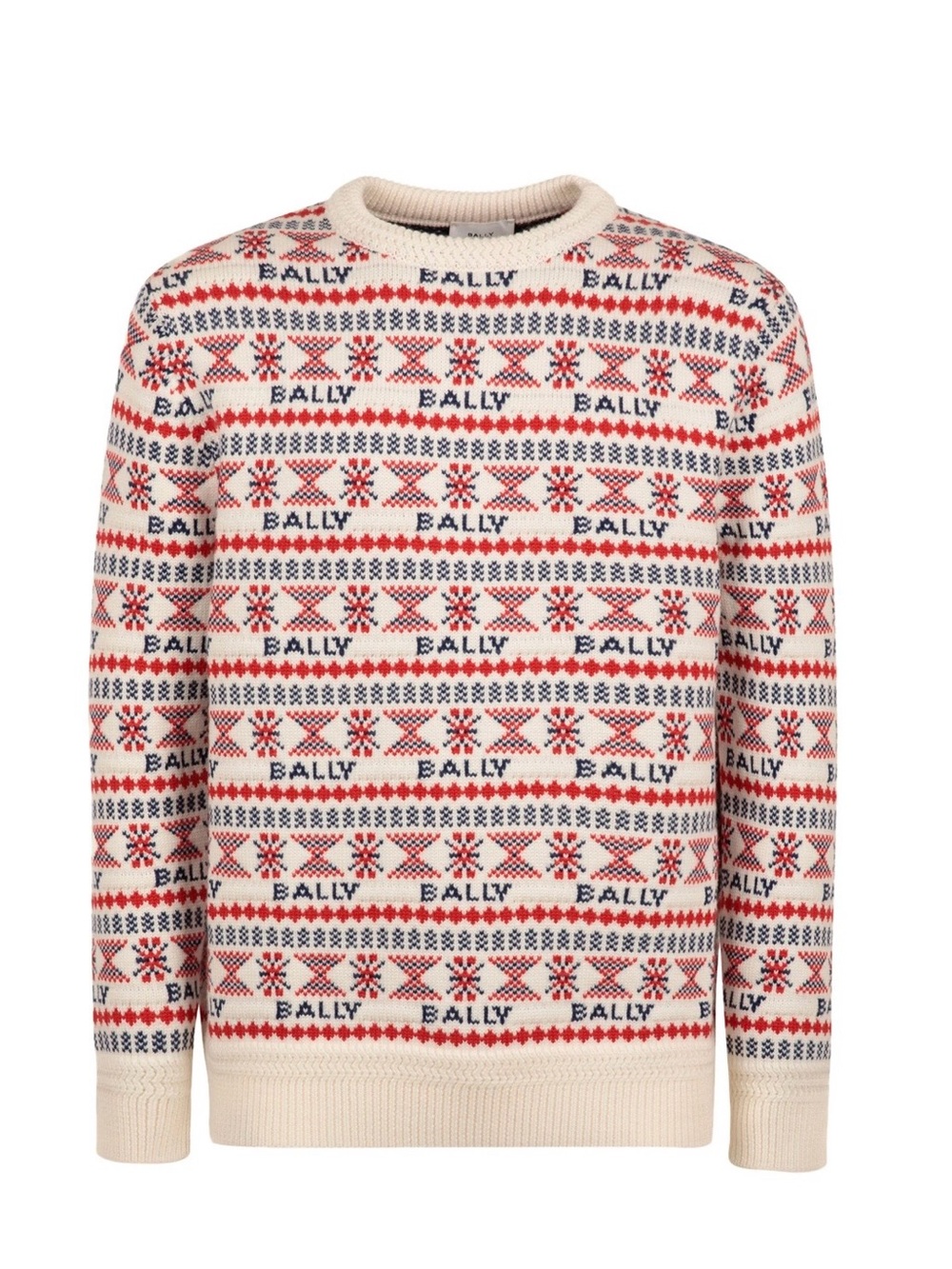 Bally logo intarsia merino wool sweater